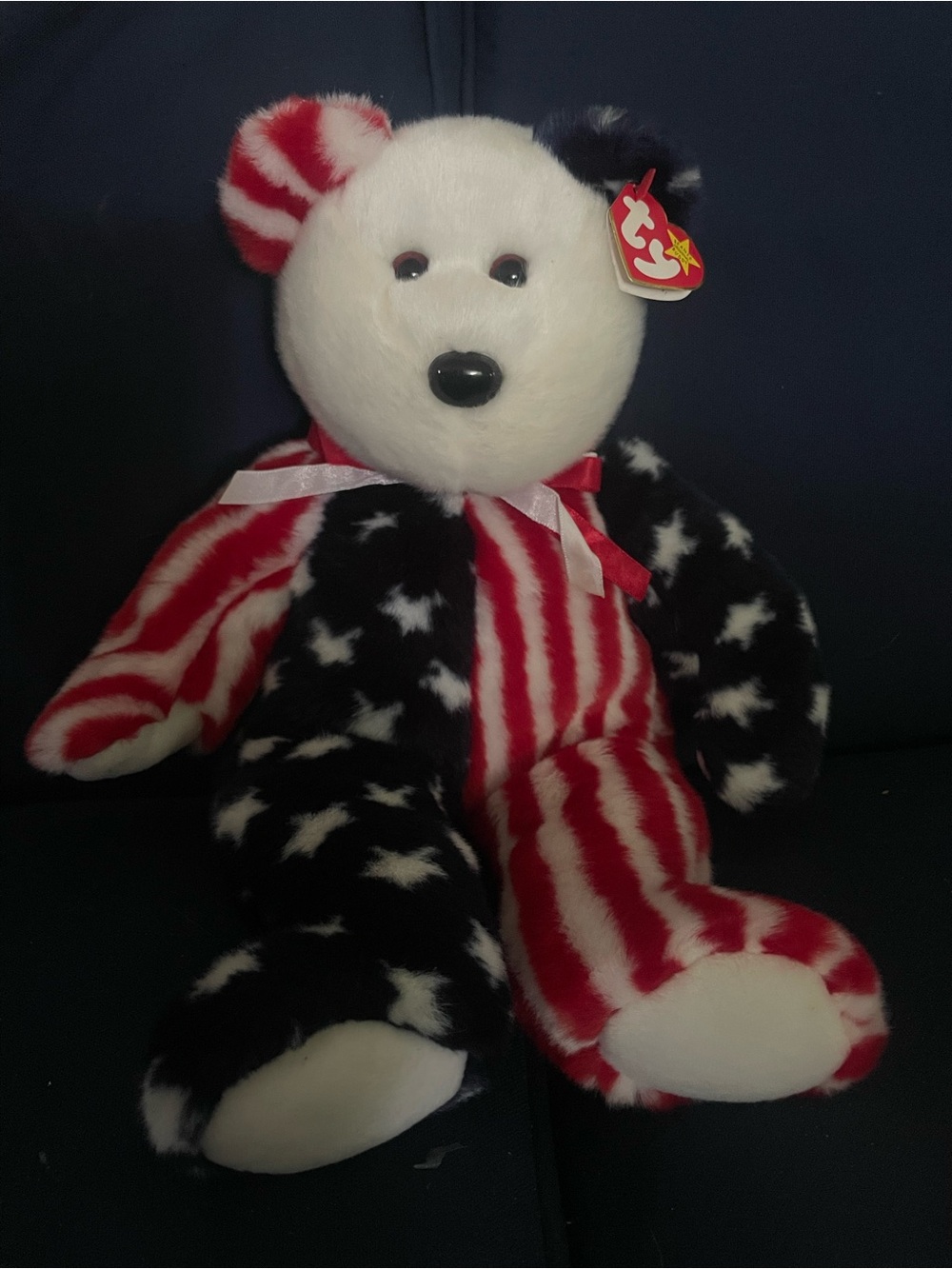 Ty Patriotic Star & Stripe Bear - Red, White, Blue Plush/ Large size